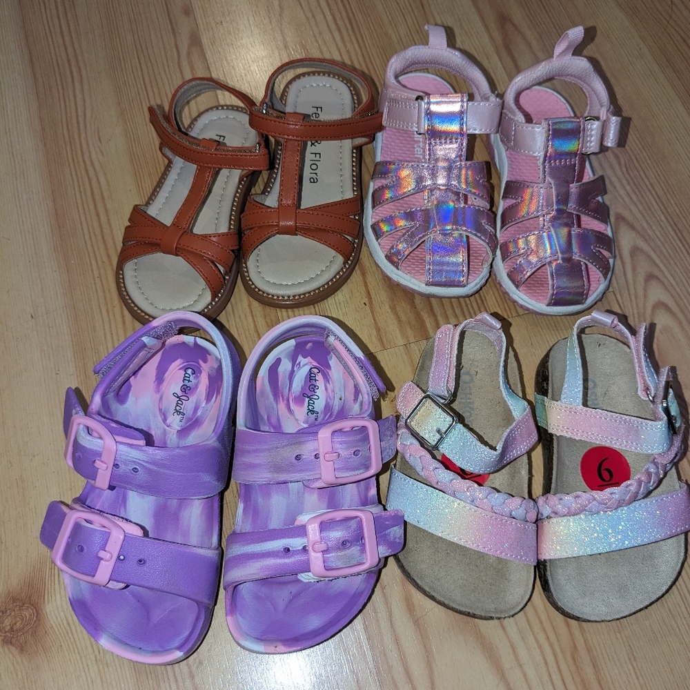 Set of 4-Toddler Girl Sandals